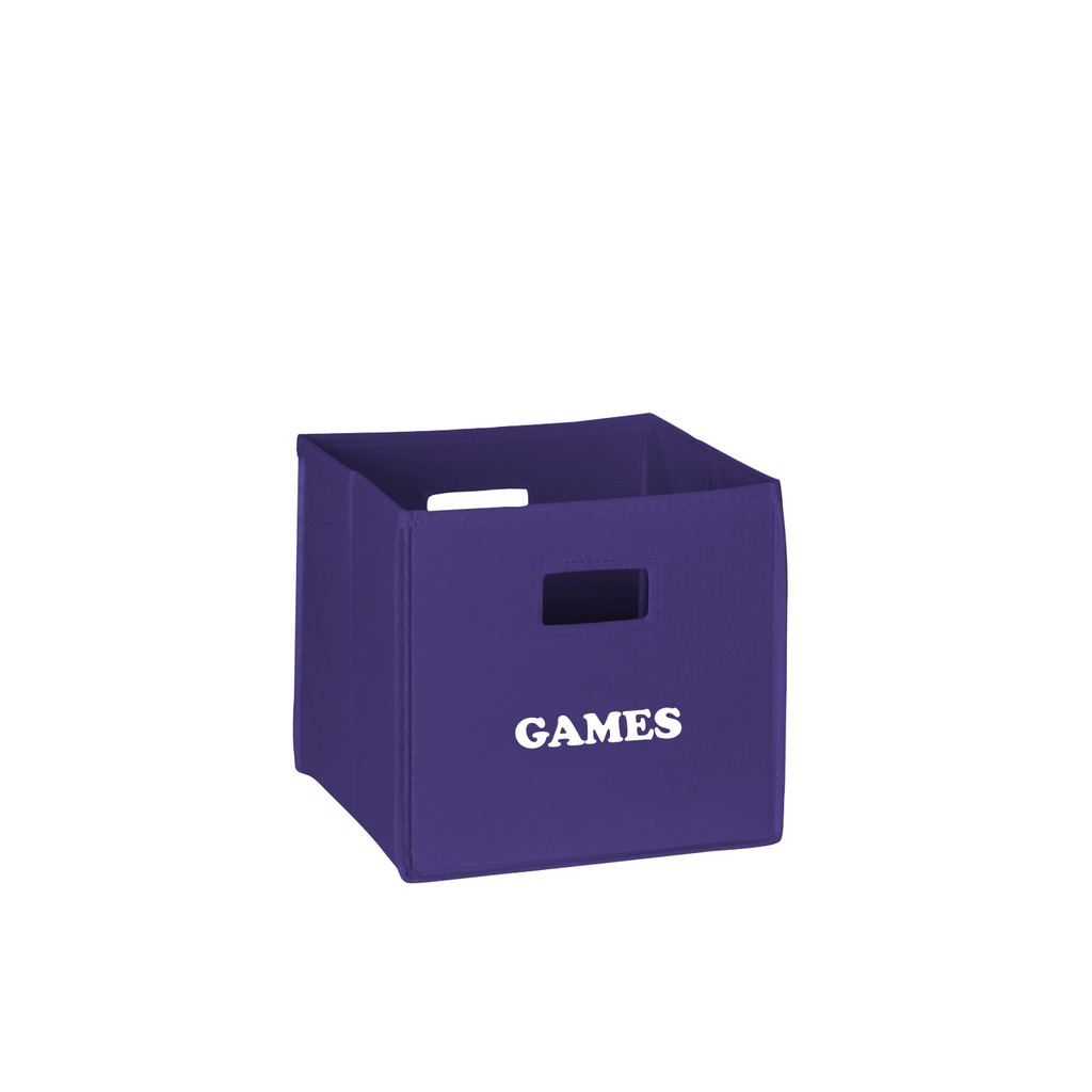 Folding Storage Bin With Print - Games Available in Assorted Colors