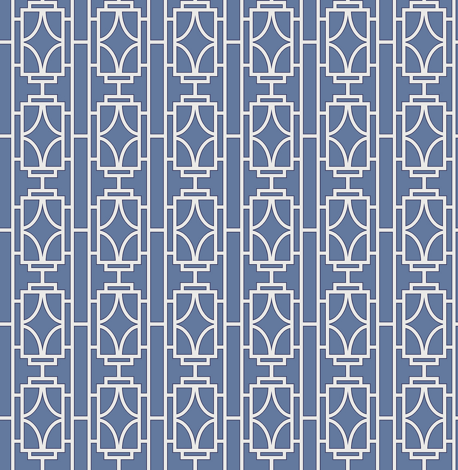 Empire Sapphire Lattice Wallpaper