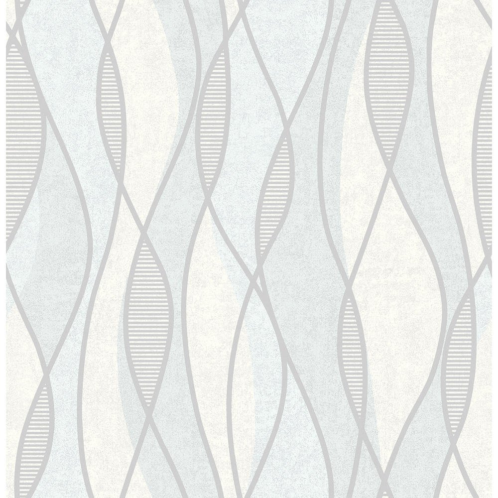 Gyro Light Blue Swirl Geometric Wallpaper