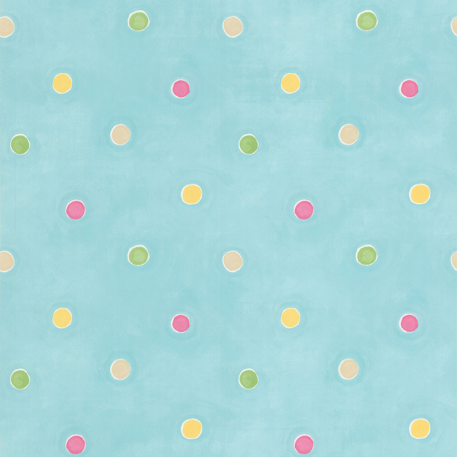 Sprinkles Aqua Polka Dots Wallpaper
