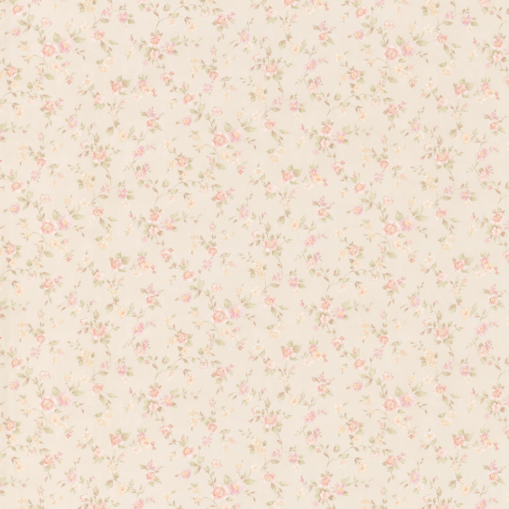 Martha Peach Floral Trail Wallpaper