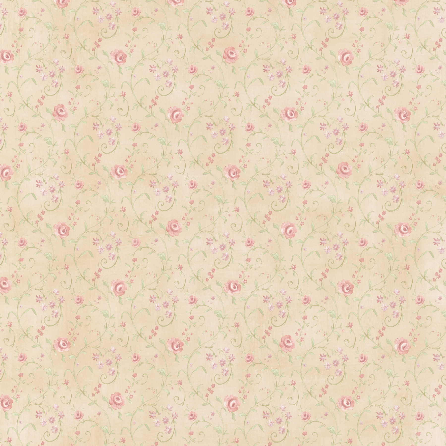 Sarah Pink Floral Trail Wallpaper