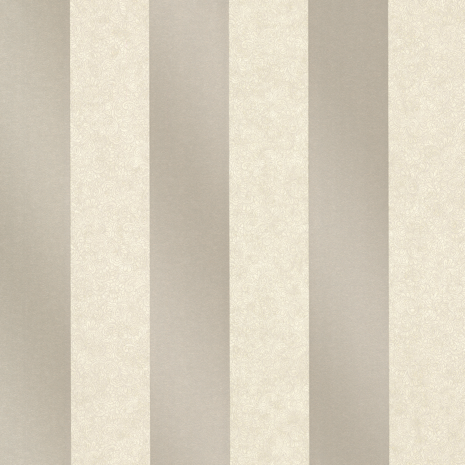 Magnus Pewter Paisely Stripe Wallpaper