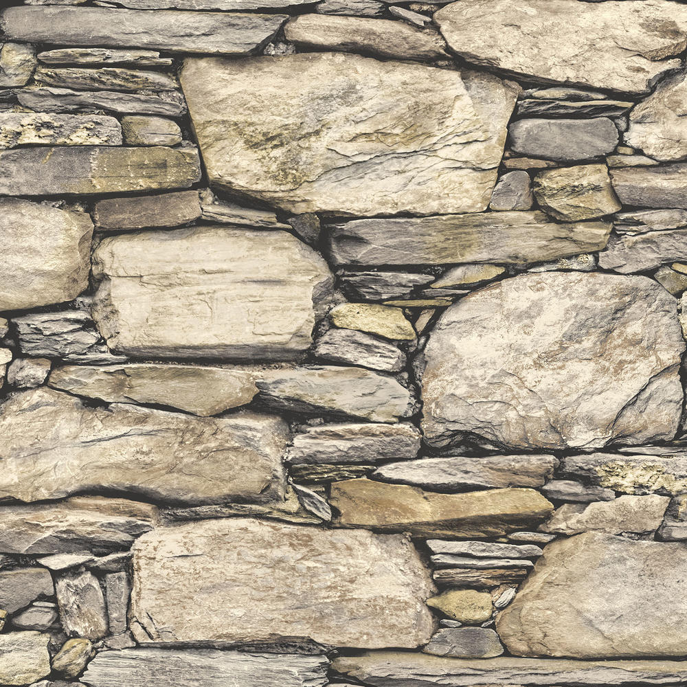 Hadrian Stone Wall Peel and Stick Wallpaper
