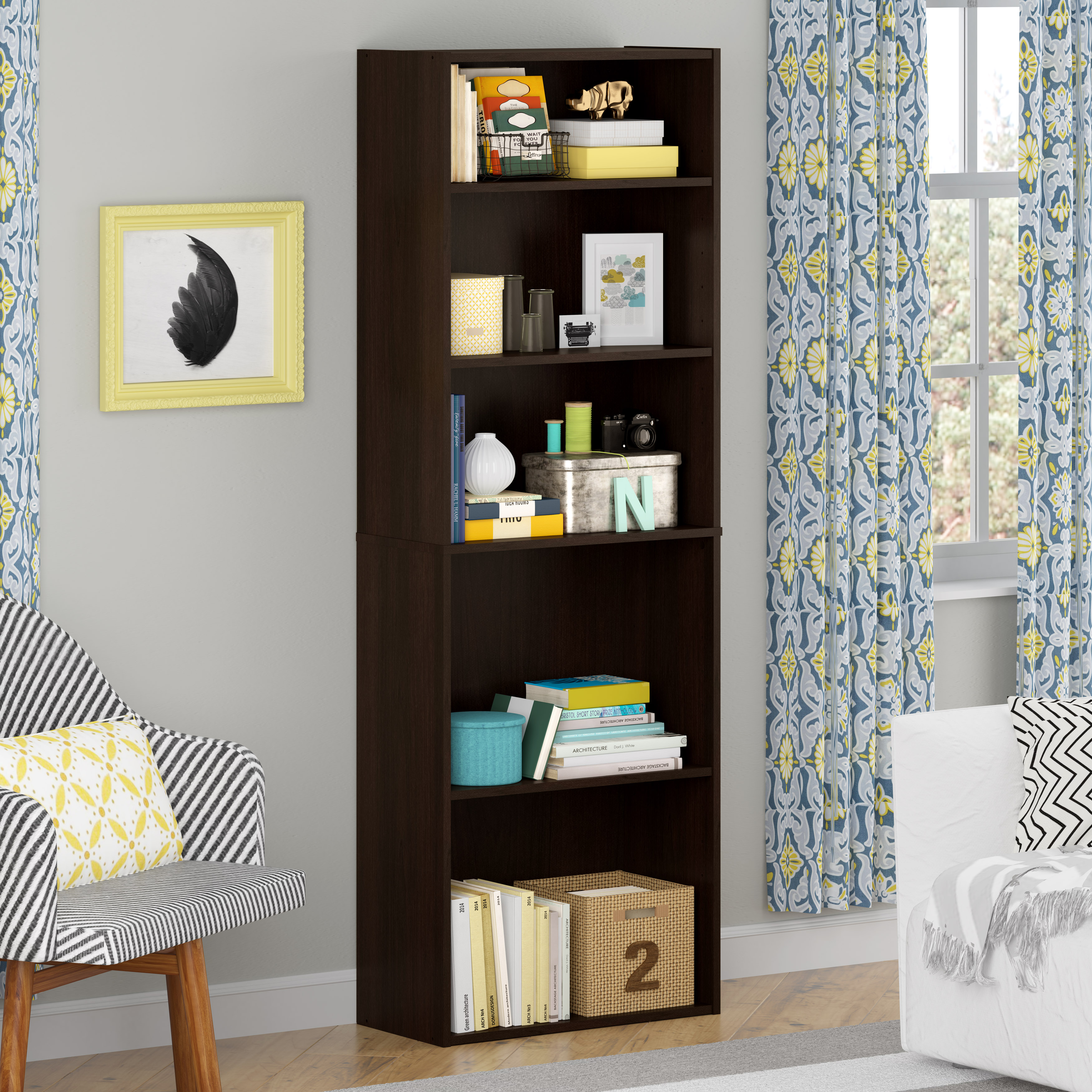 Good To Go 5 Shelf Bookcase Cherry - Home - Furniture - Home Office Furniture - Office Bookcases u0026