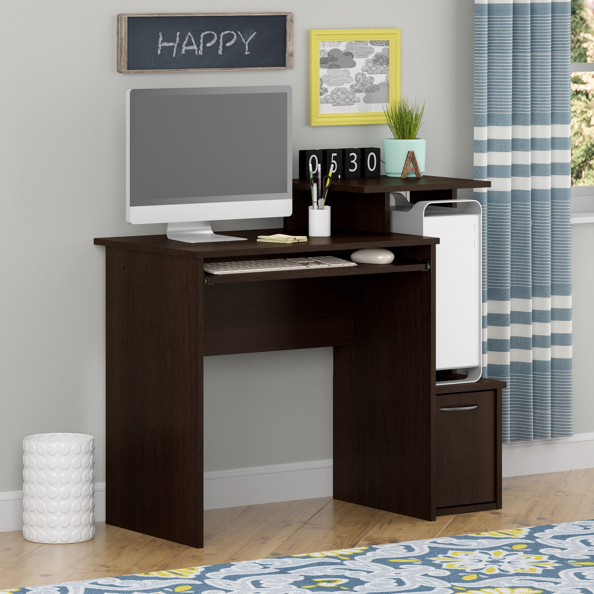 Good To Go Computer Desk - Cherry- Brown Good To Go Computer Desk - Cherry- Brown