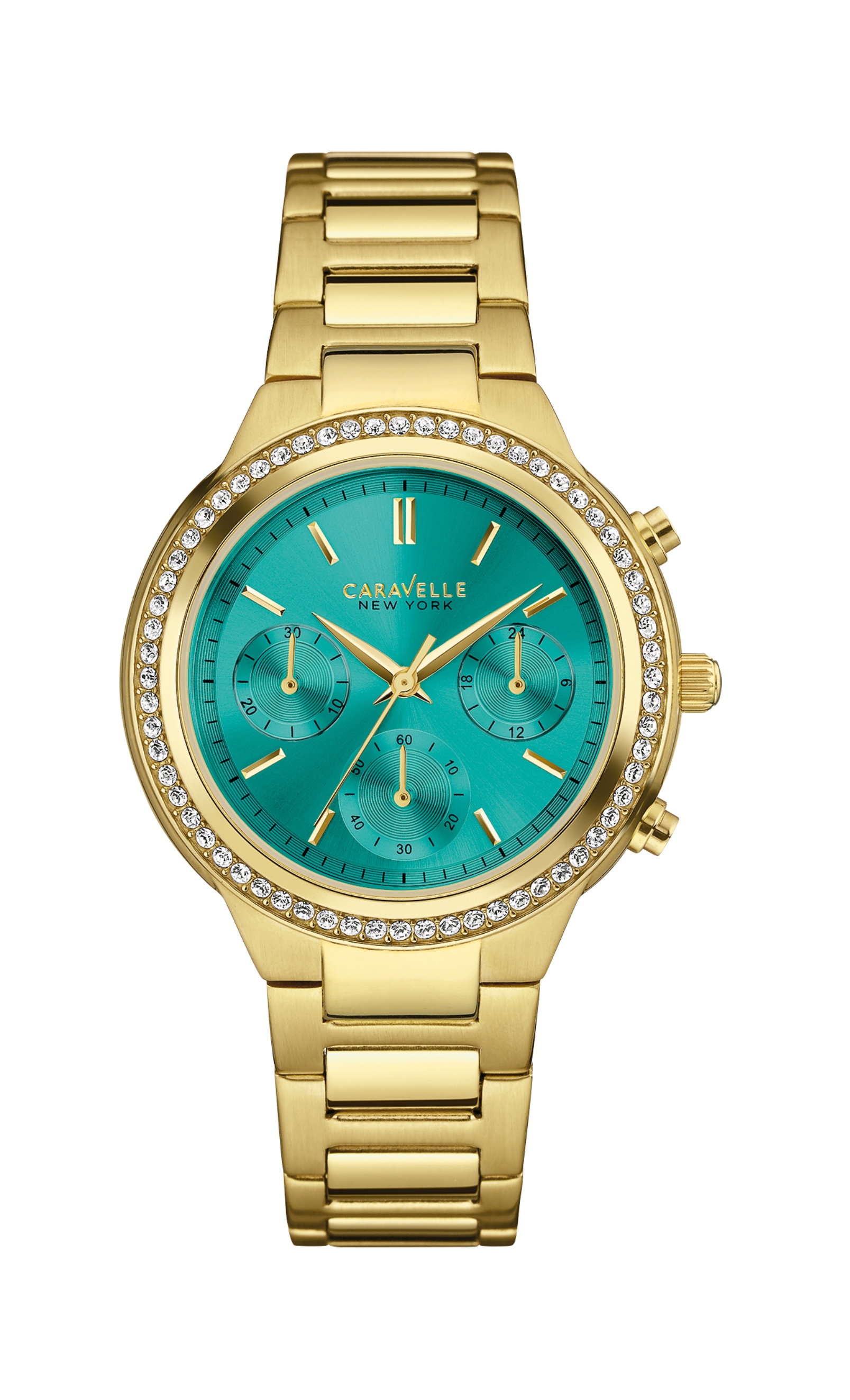 Ladies Caravelle Gold Tone Chronograph Watch, Women's