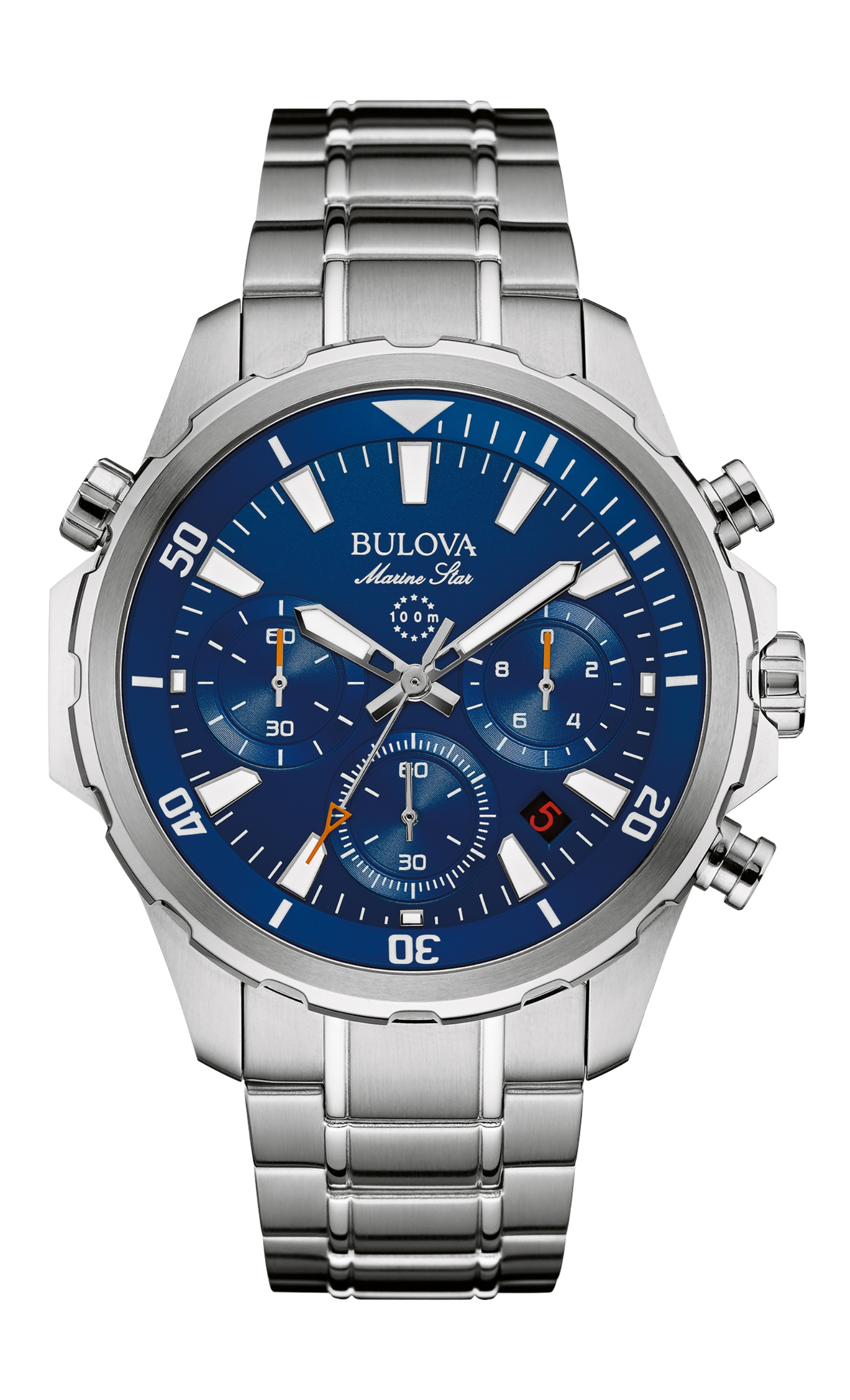 Bulova Men's Bulova Stainless Steel Marine Star Chronograph Watch