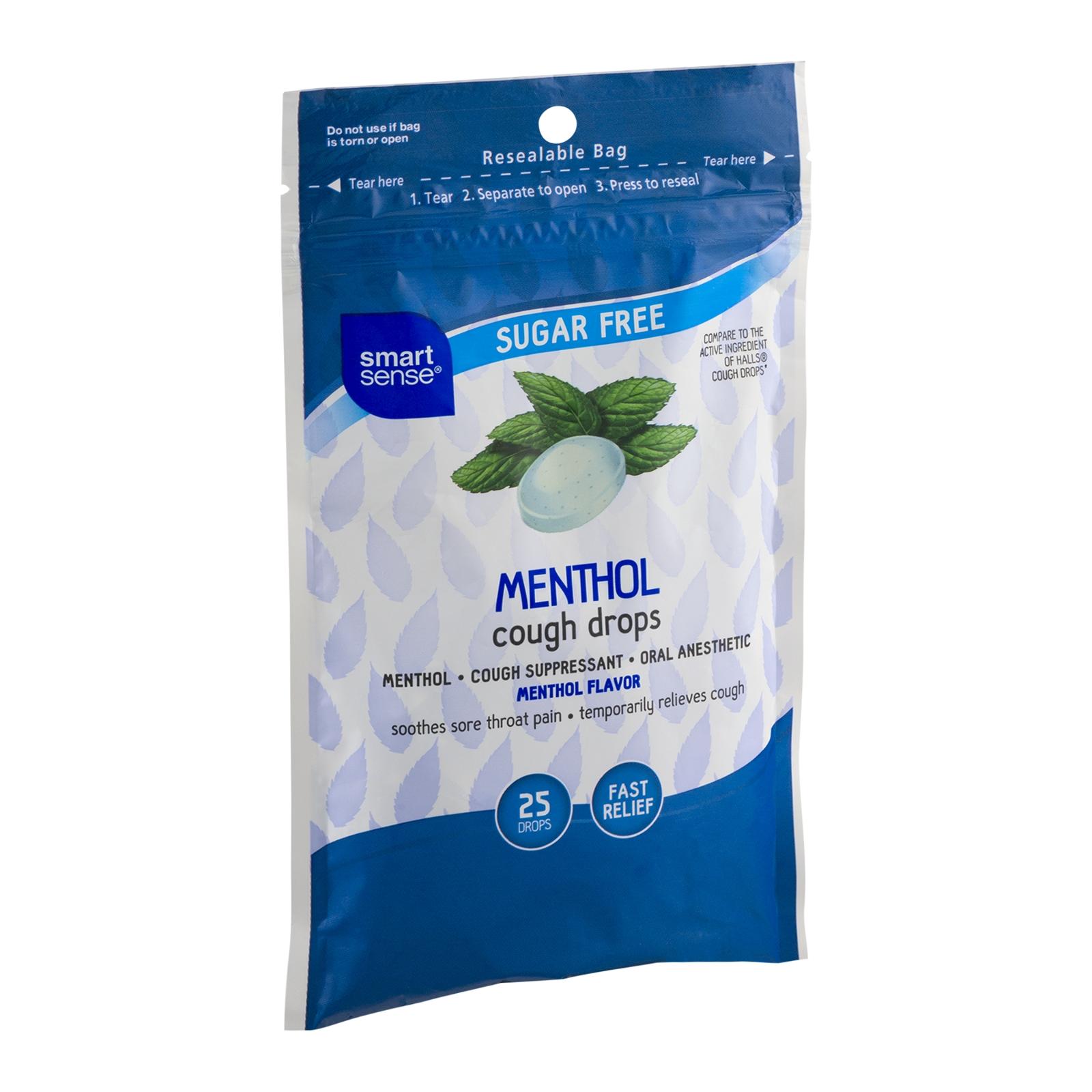 Smart Sense Menthol Cough Drops Sugar Free 25 CT Shop Your Way