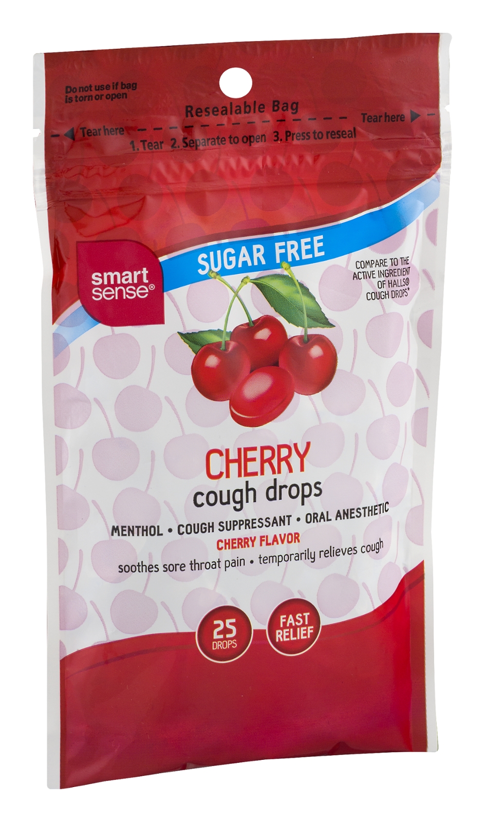 Smart Sense Sugar Free Cherry Cough Drops 25.0 CT Shop Your Way