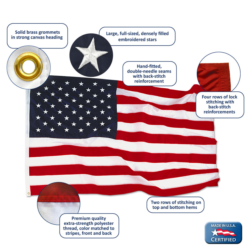 Annin Flagmakers American US Flag 4'x6' Nylon,