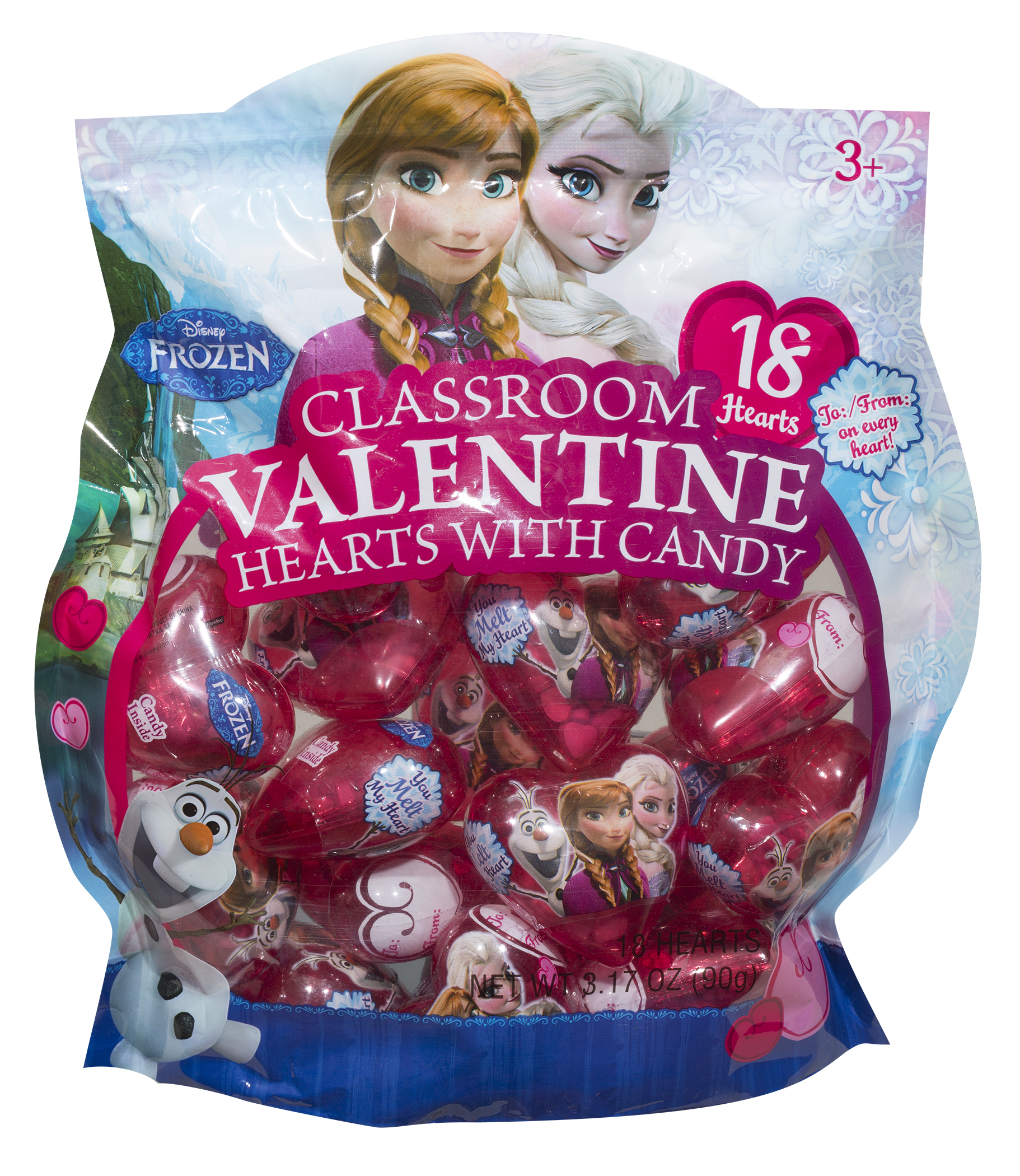 UPC 041376504716 product image for Disney Frozen Plastic Heart Exchange 18 Ct with Candy Hearts | upcitemdb.com