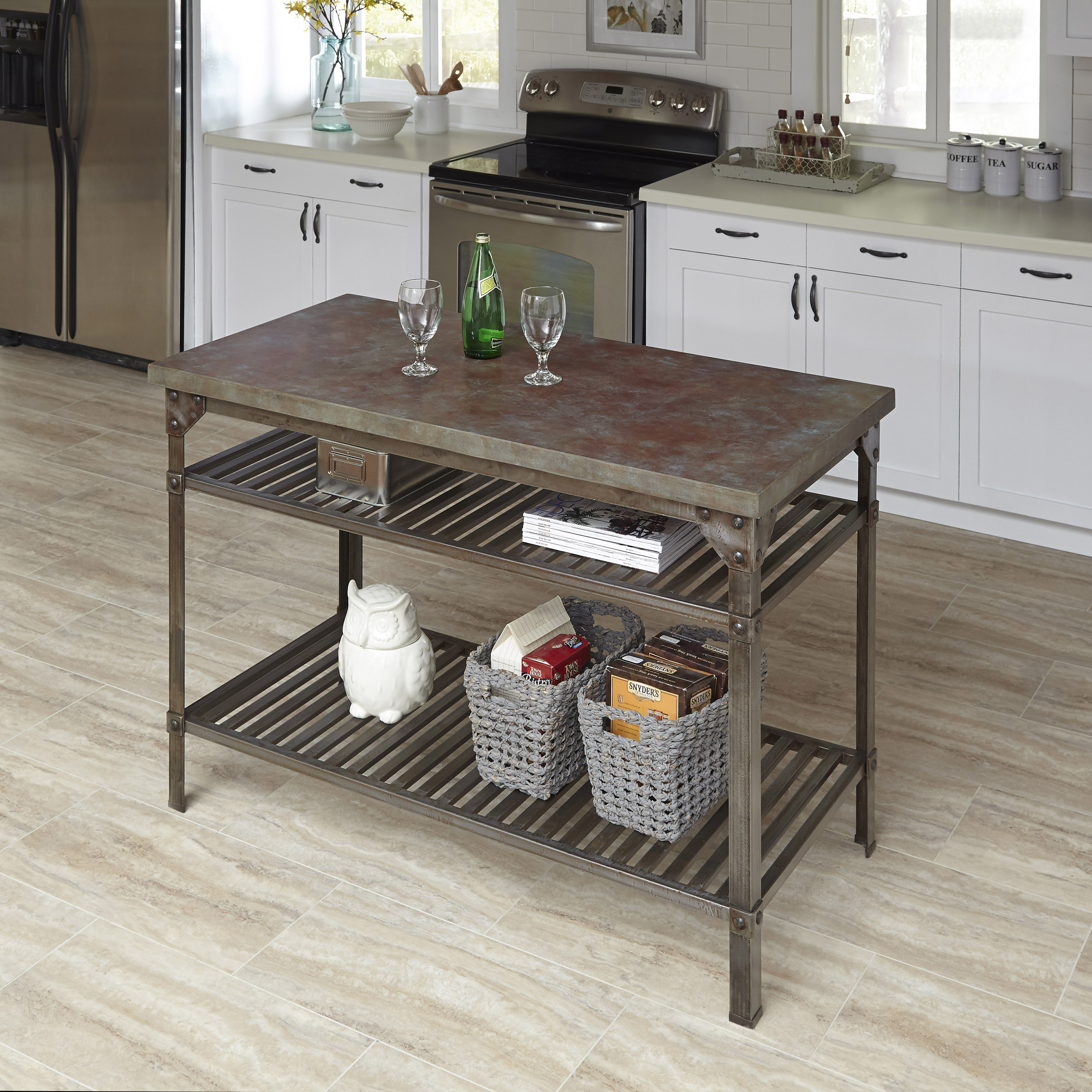 Gray Kitchen Carts Amp Islands Metal Kmart