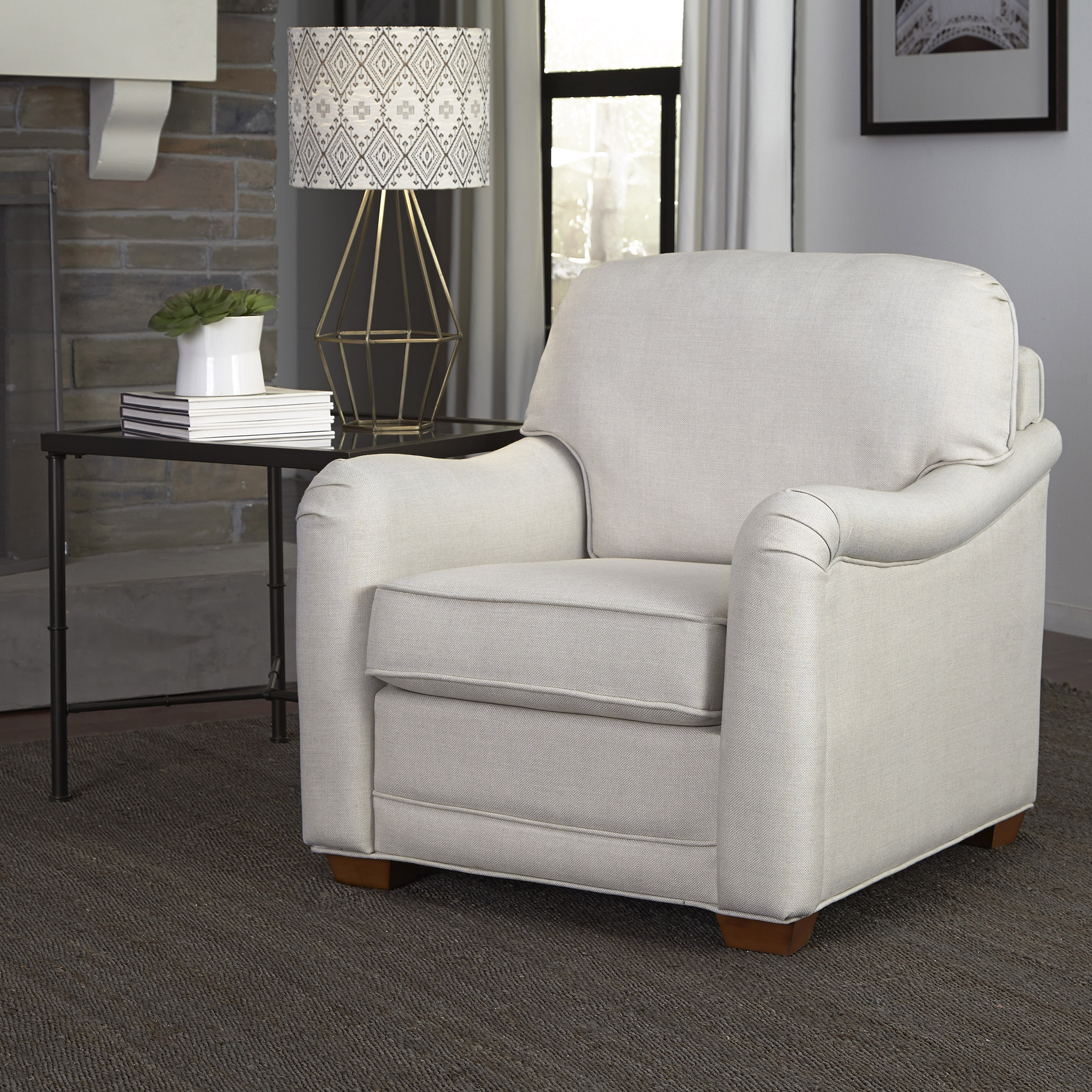 White Bankers Chair With Arms