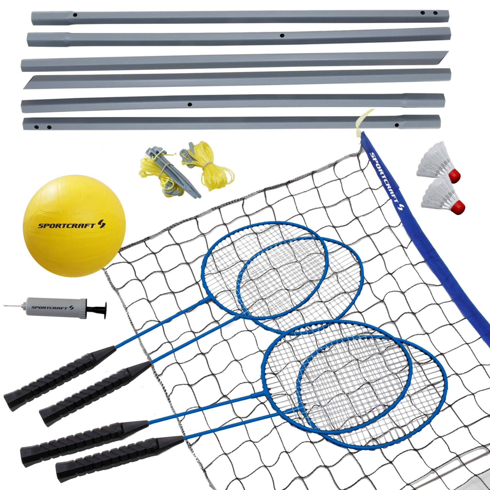 Sportcraft Volleyball and Badminton Set