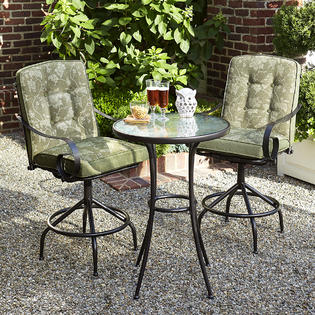 Jaclyn Smith Cora 3pc High Bistro Set- Green - Outdoor ...