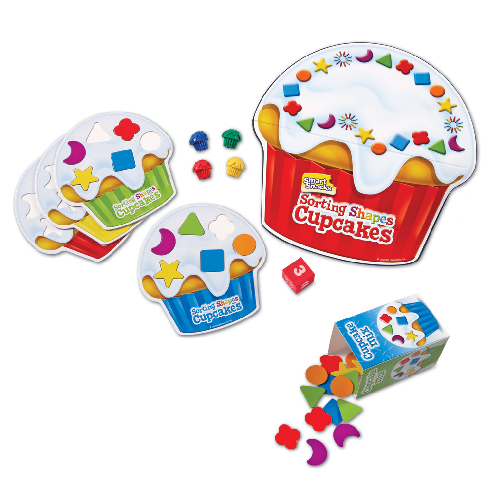 Learning Resources Smart Snacks Sorting Shape Cupcakes Game