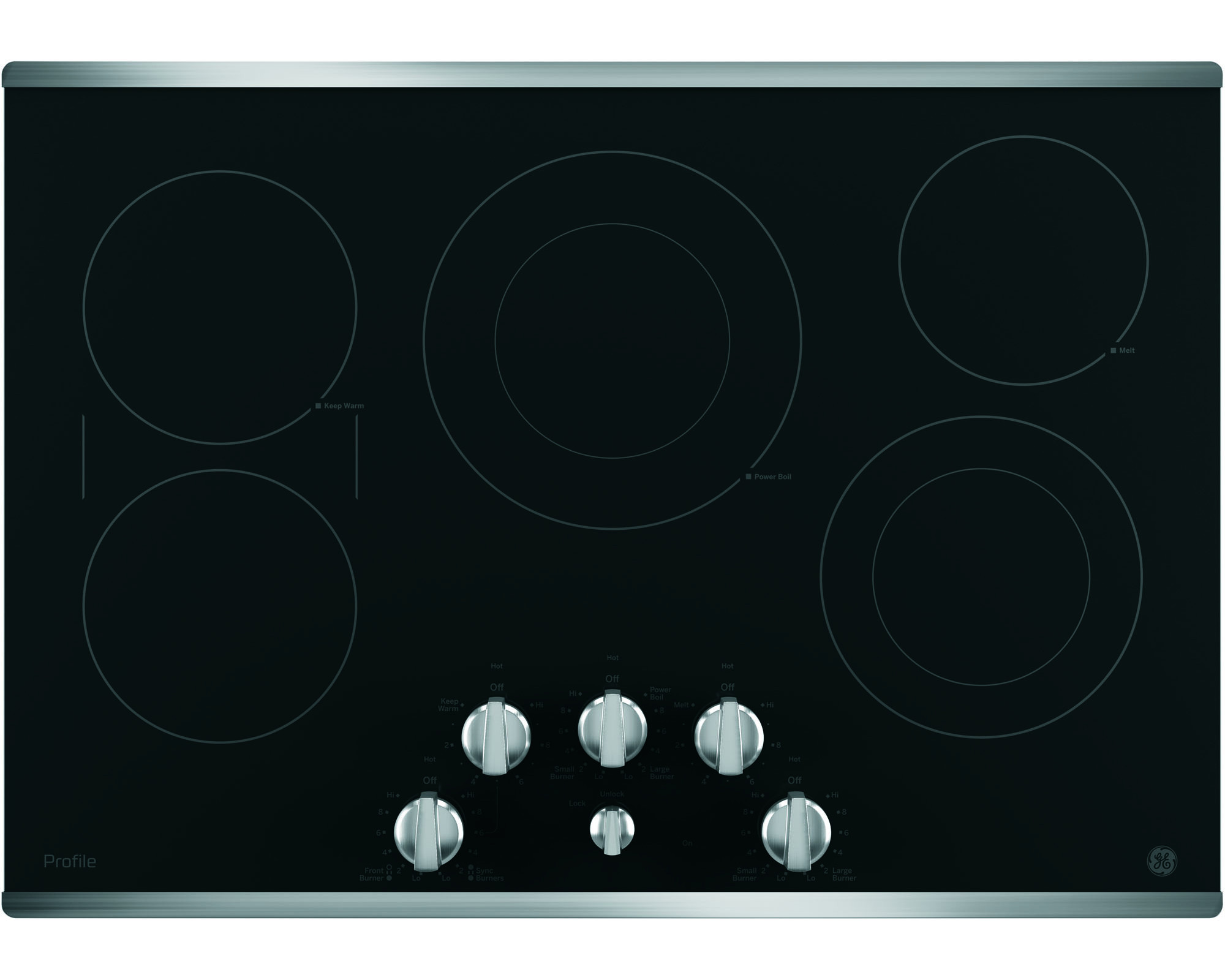 GE Profile PP7030SJSS 30" BuiltIn Knob Control Electric Cooktop