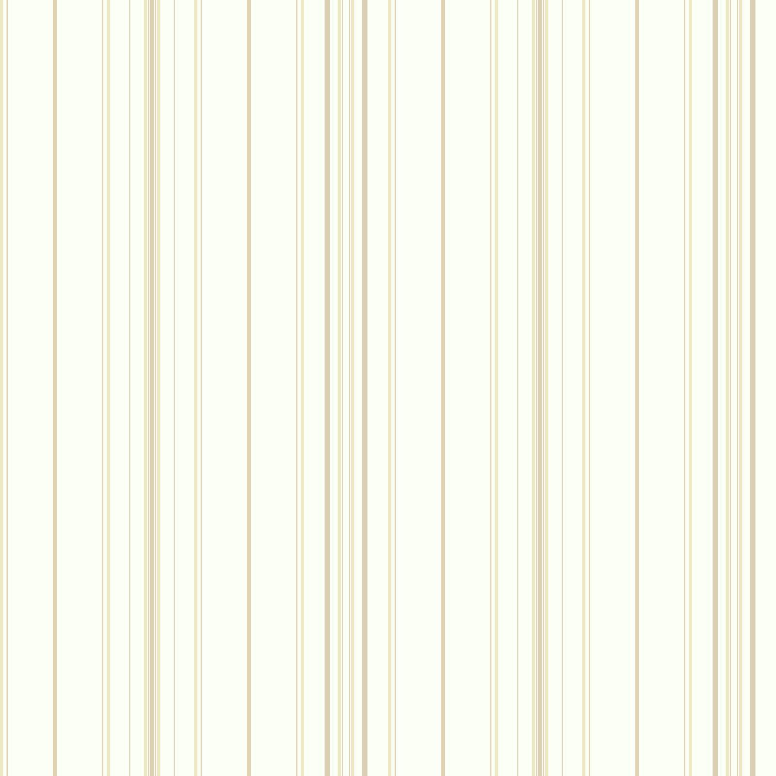 York Wallcoverings Beige  Wide Pinstripe Wallpaper in White, Brown