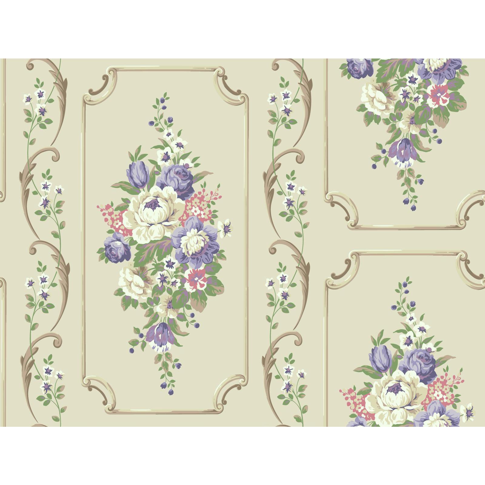 York Wallcoverings Casabella II Floral Panel Wallpaper
