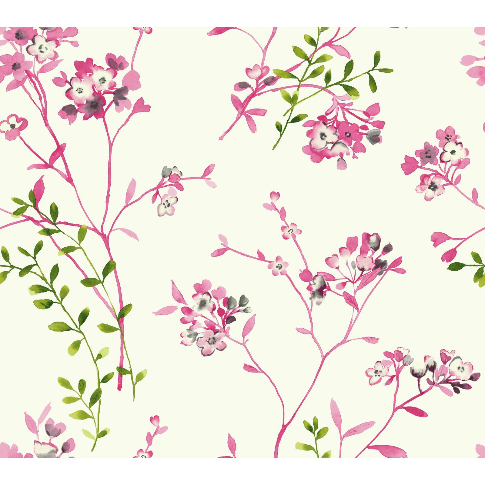 York Wallcoverings Watercolors Soft Blossoms Wallpaper