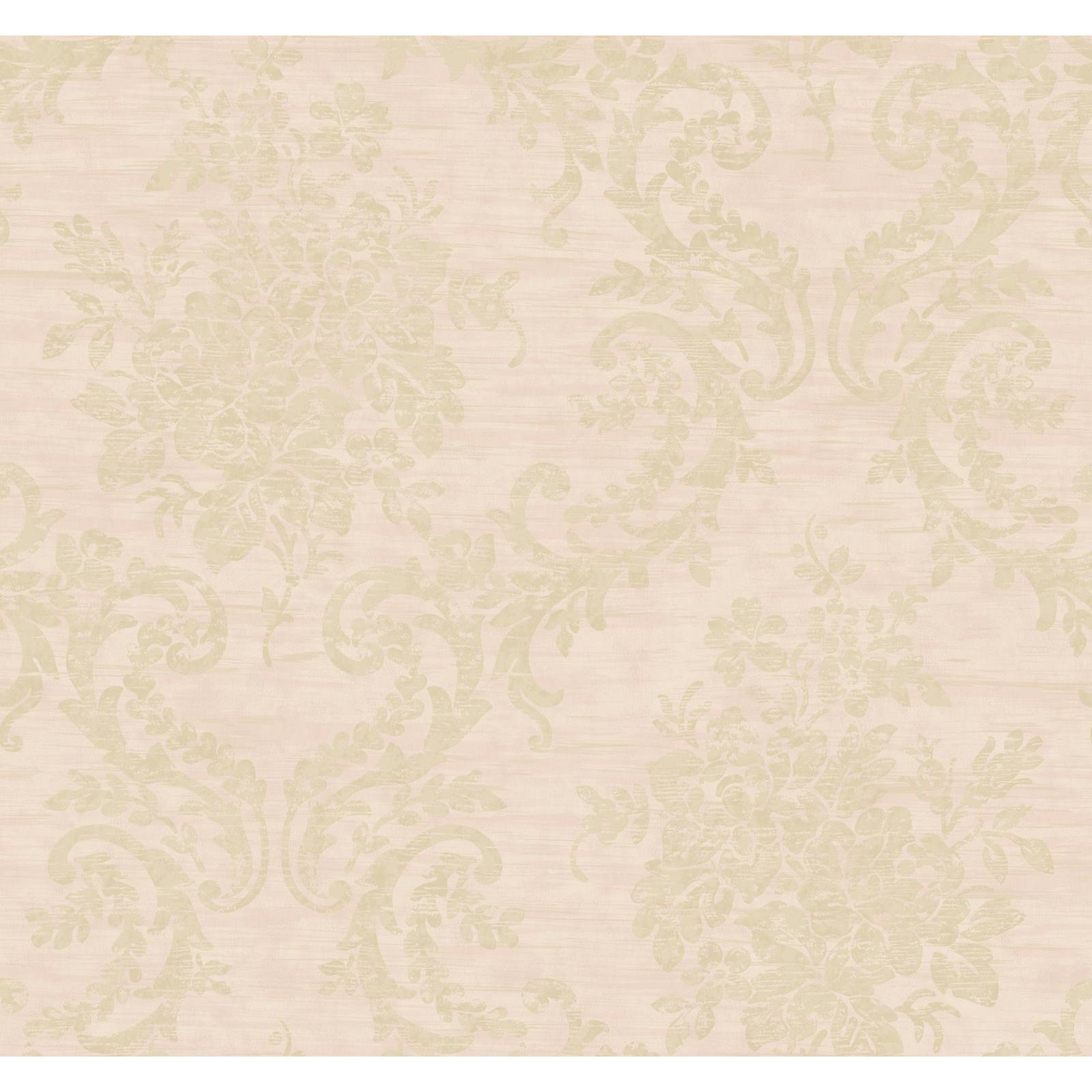 York Wallcoverings Pink & Purple  Classic Damask Wallpaper in Pink, Gold