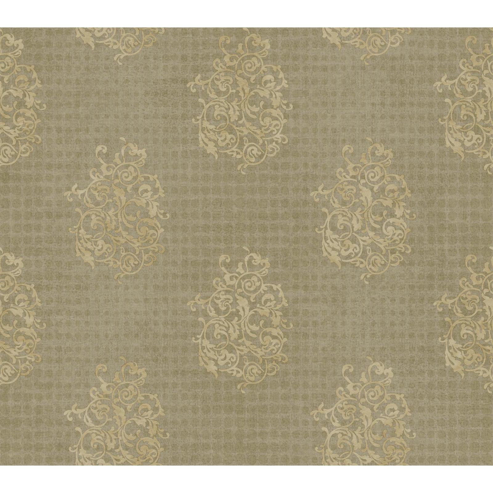 York Wallcoverings Metallics  Biscayne Wallpaper in Oyster Pearl Metallic, White, Bisque