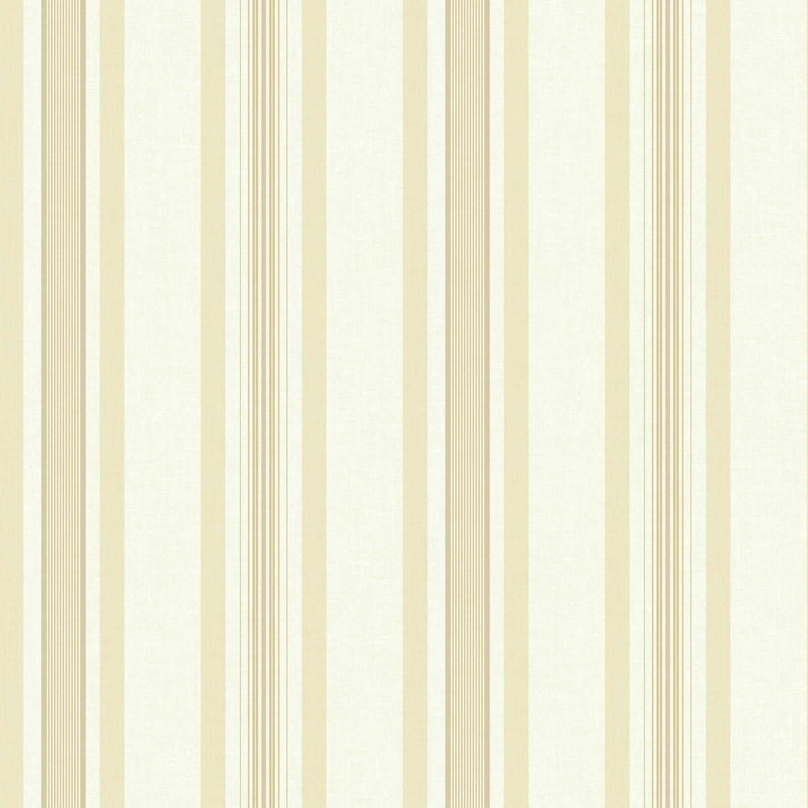 York Wallcoverings Beige  Multi Pinstripe Wallpaper in White, Beige