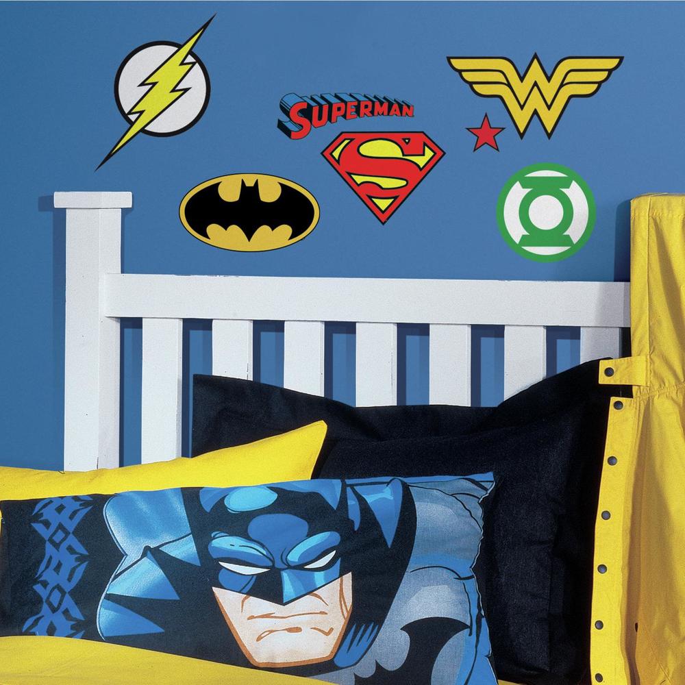 RoomMates DC Superhero Logos Peel and Stick Wall Decals