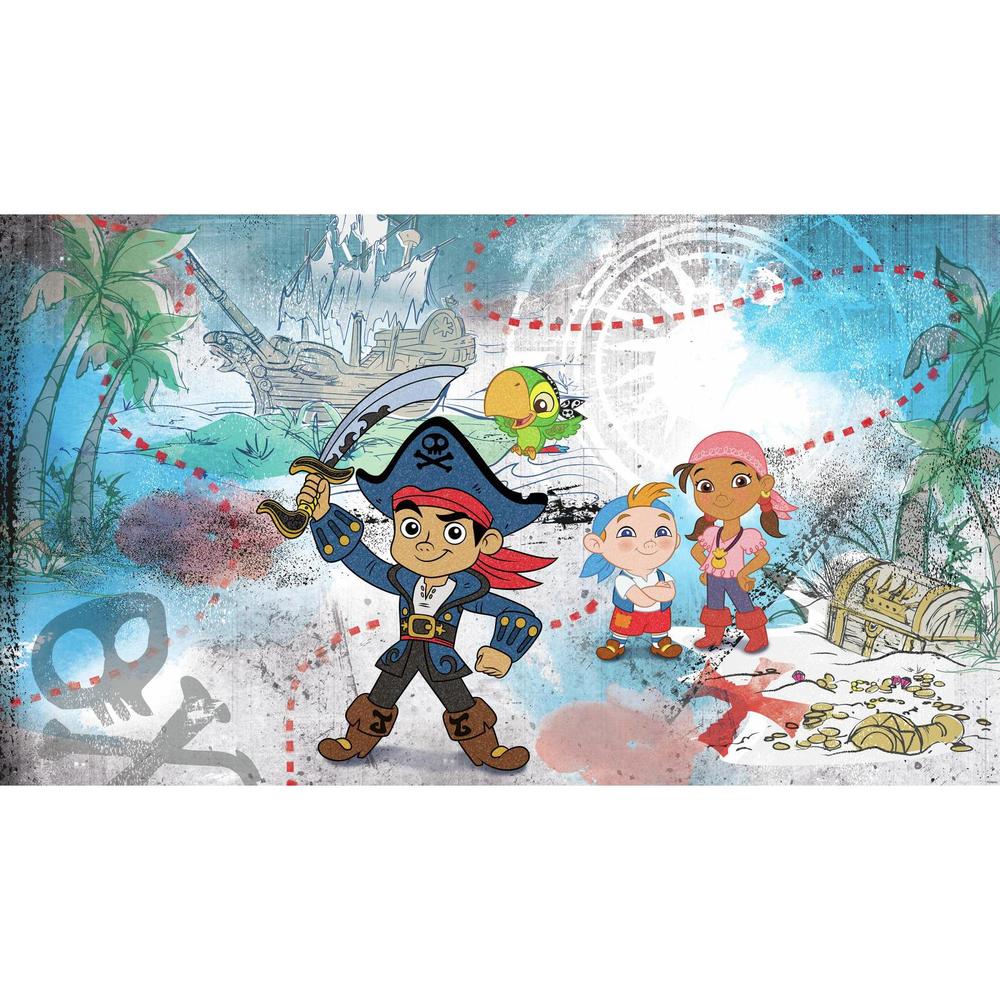 RoomMates Captain Jake & the Never Land Pirates XL Chair Rail Prepasted Mural 6' x 10.5' - Ultra-strippable
