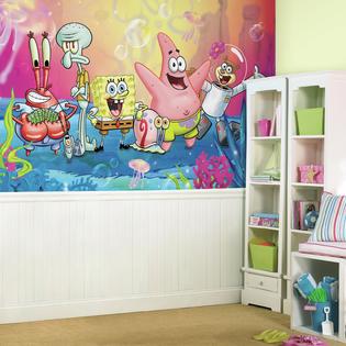 RoomMates SpongeBob Squarepants XL Chair Rail Prepasted ...