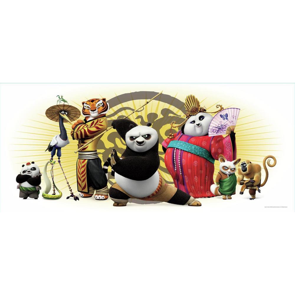 RoomMates Kung Fu Panda 3 Friends Peel and Stick Giant Wall Graphic
