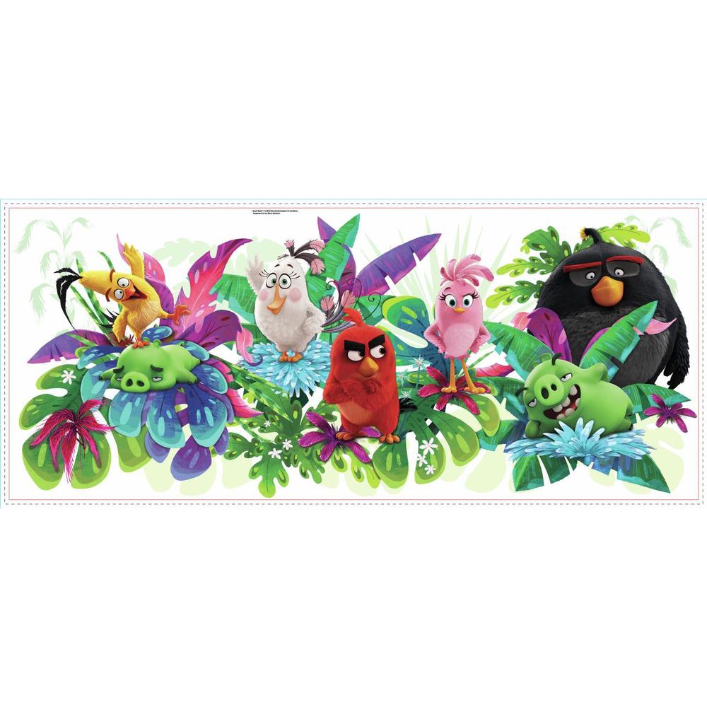 RoomMates Angry Birds the Movie Peel and Stick Giant Wall Graphic