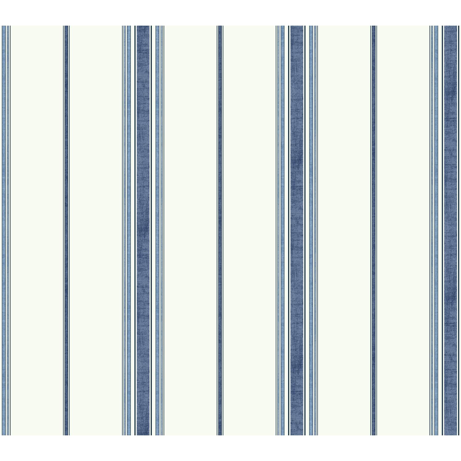 York Wallcoverings Cobalt Blues Incense Stripe Wallpaper