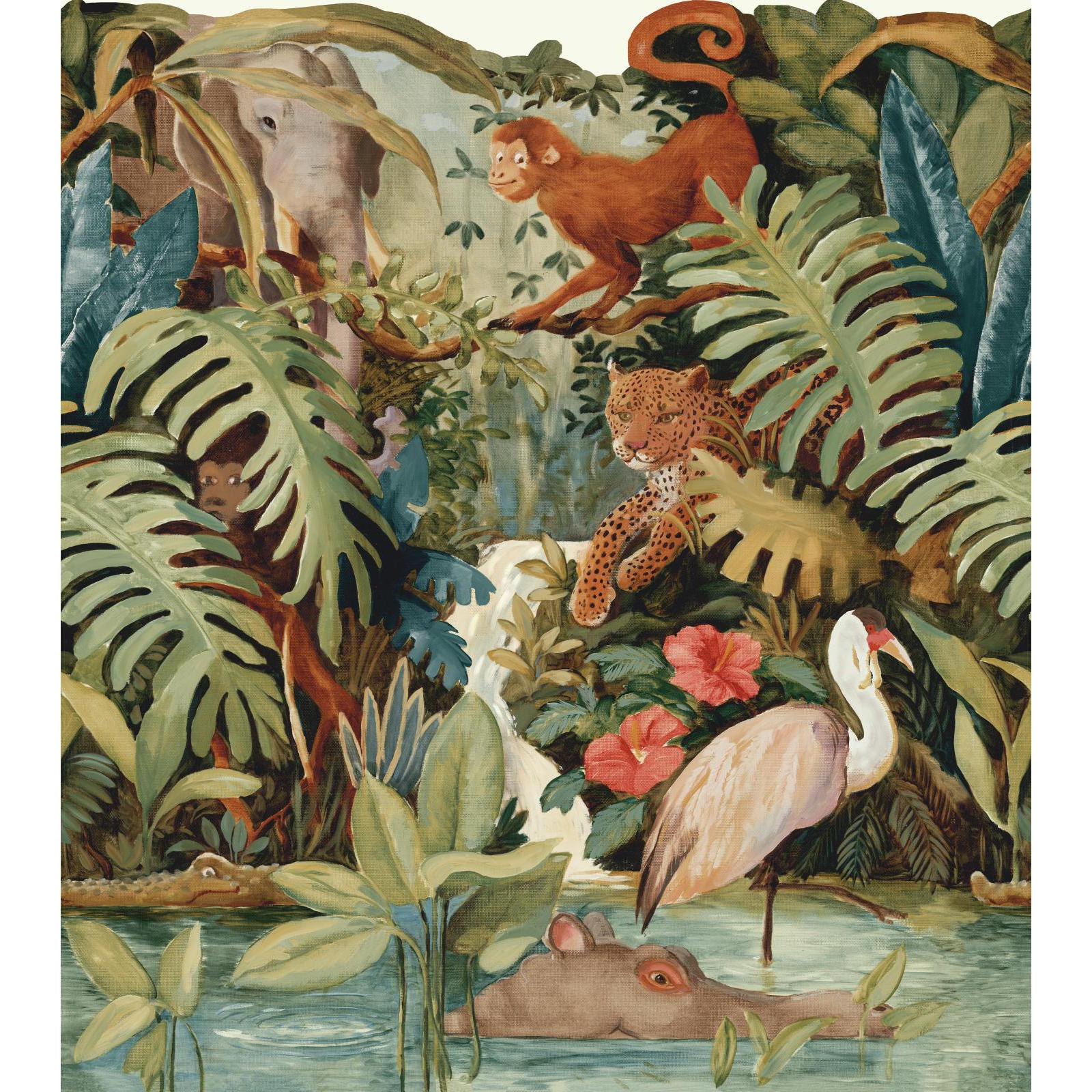 York Wallcoverings Brothers And Sisters V Jungle Scenic  Border