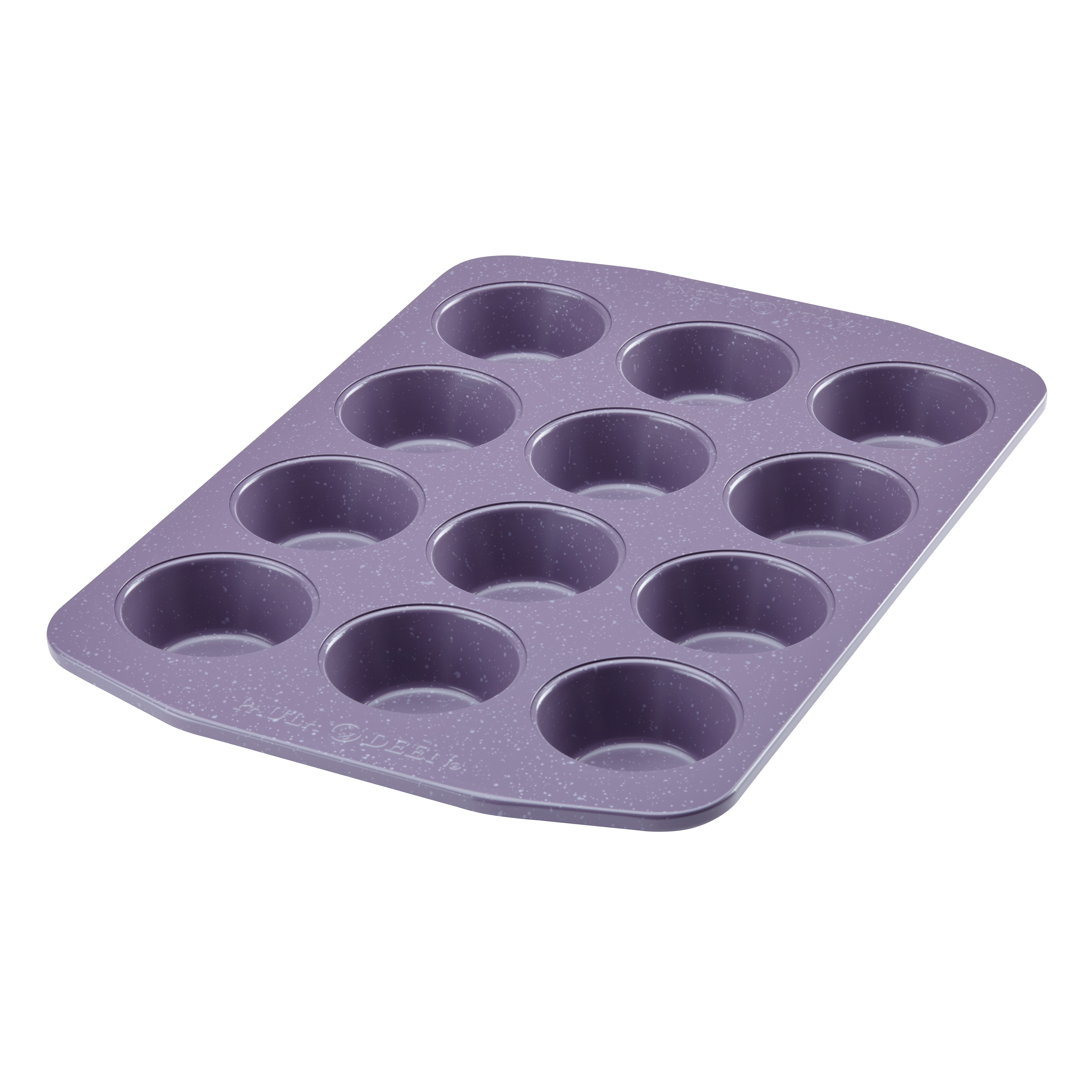Paula Deen Speckle Nonstick Bakeware 12 Cup Muffin and Cupcake Pan, Lavender Speckle