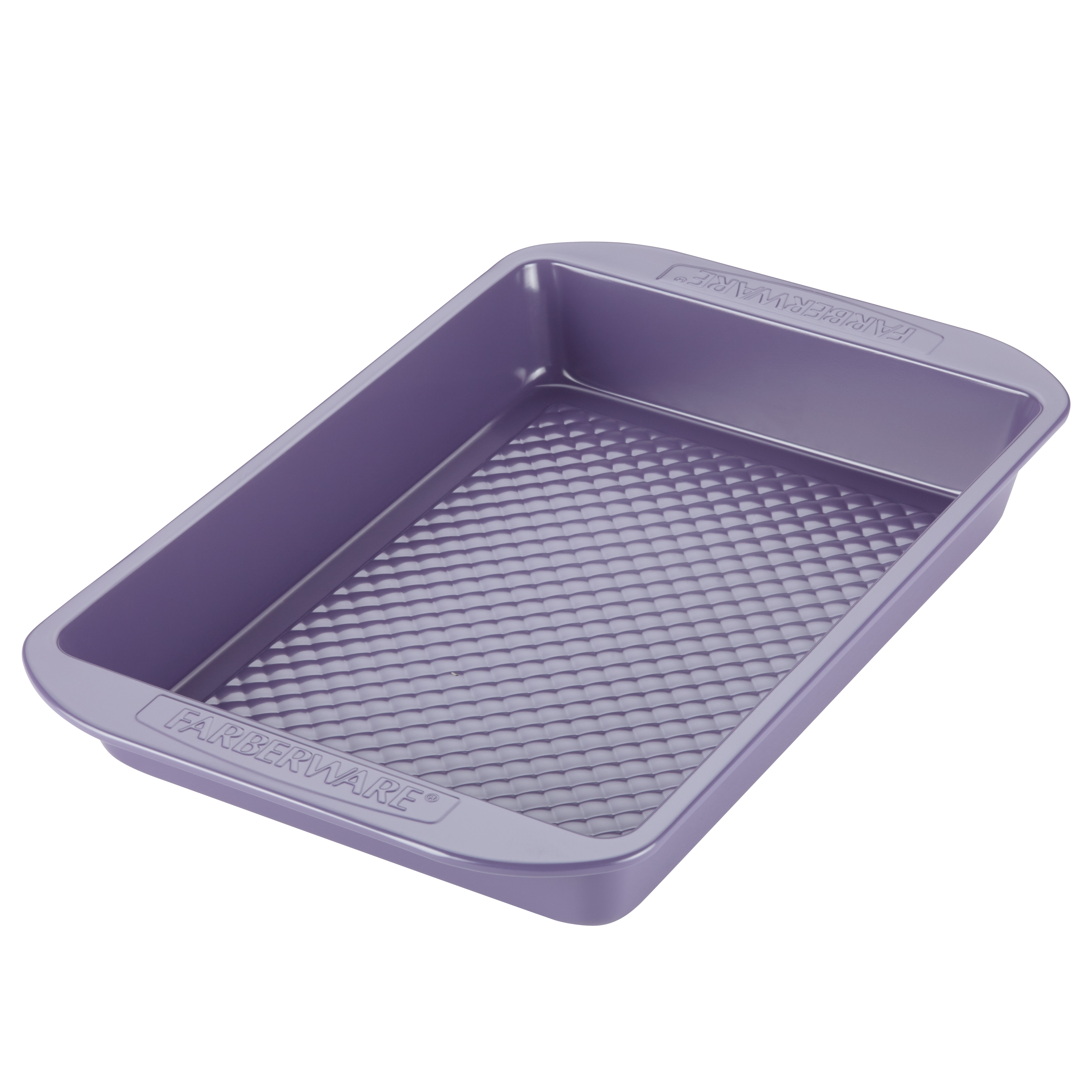 Farberware purECOok Hybrid Ceramic Nonstick Bakeware Baker & Rectangular Cake Pan, 9-Inch x 13-Inch, Lavender