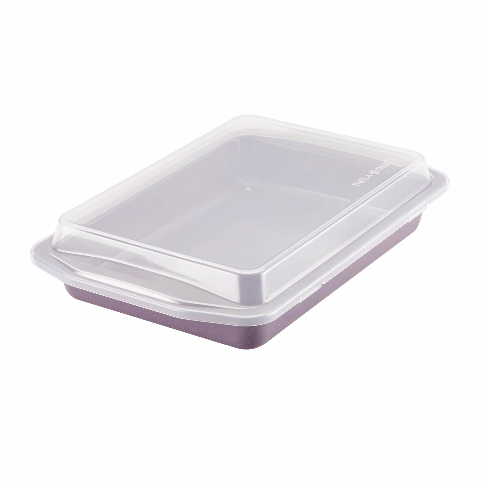Paula Deen Speckle Nonstick Bakeware 9-Inch x 13-Inch Covered Rectangle Cake Pan, Lavender Speckle