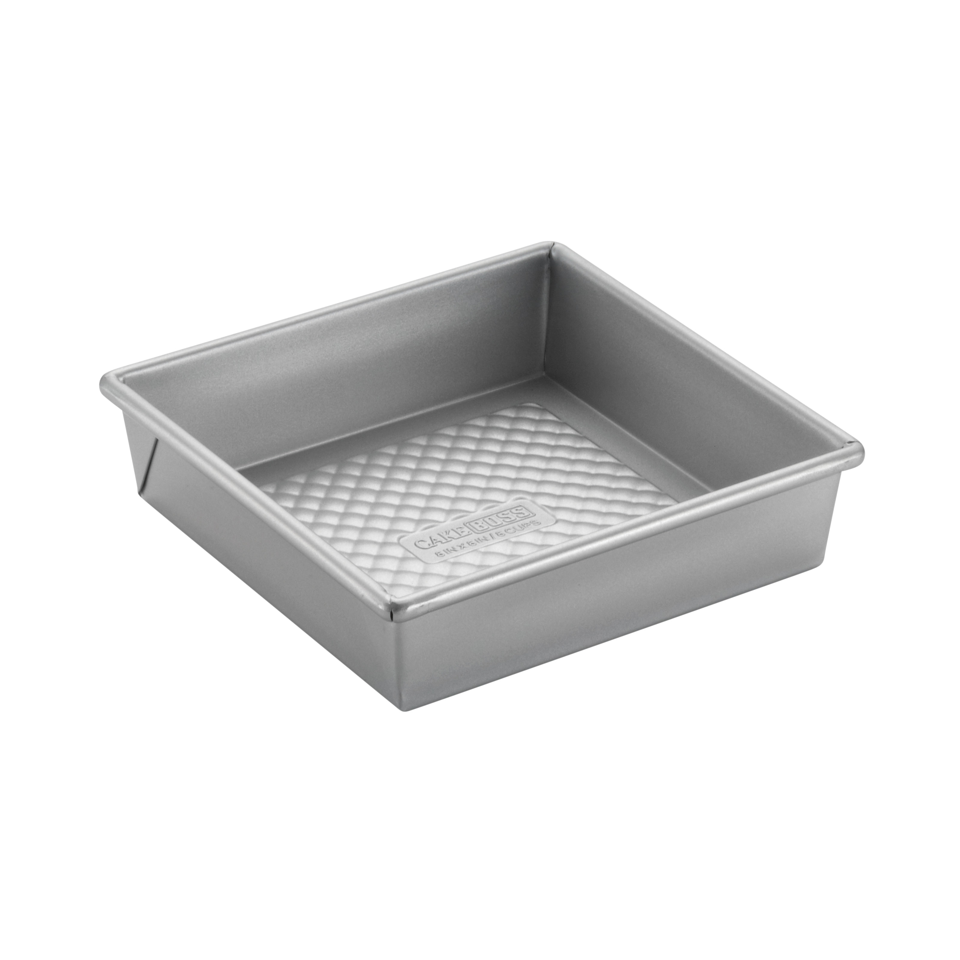 Cake Boss Professional Nonstick Bakeware 8-Inch Square Cake Pan, Silver