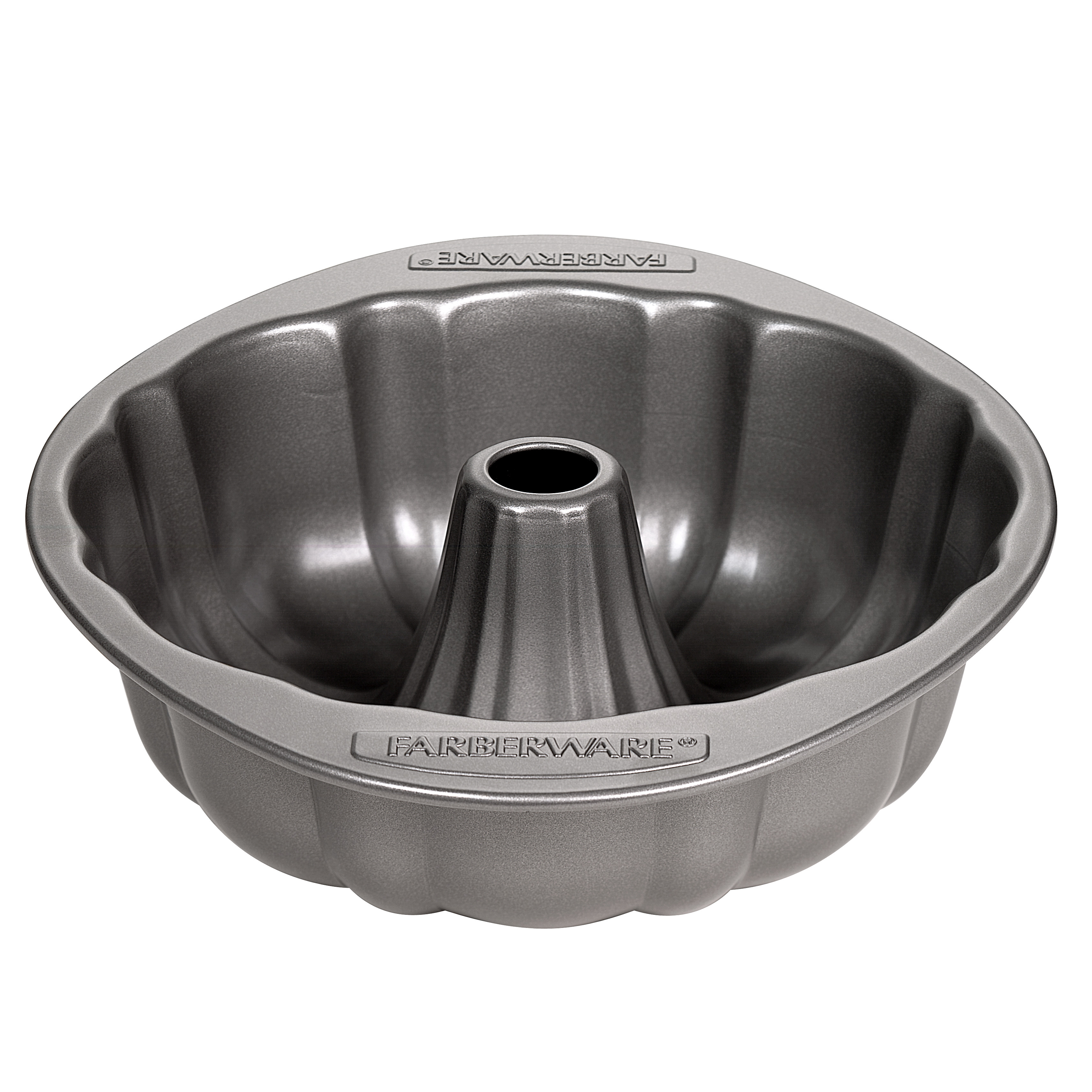 Farberware Nonstick Bakeware 10-Inch Fluted Mold, Gray