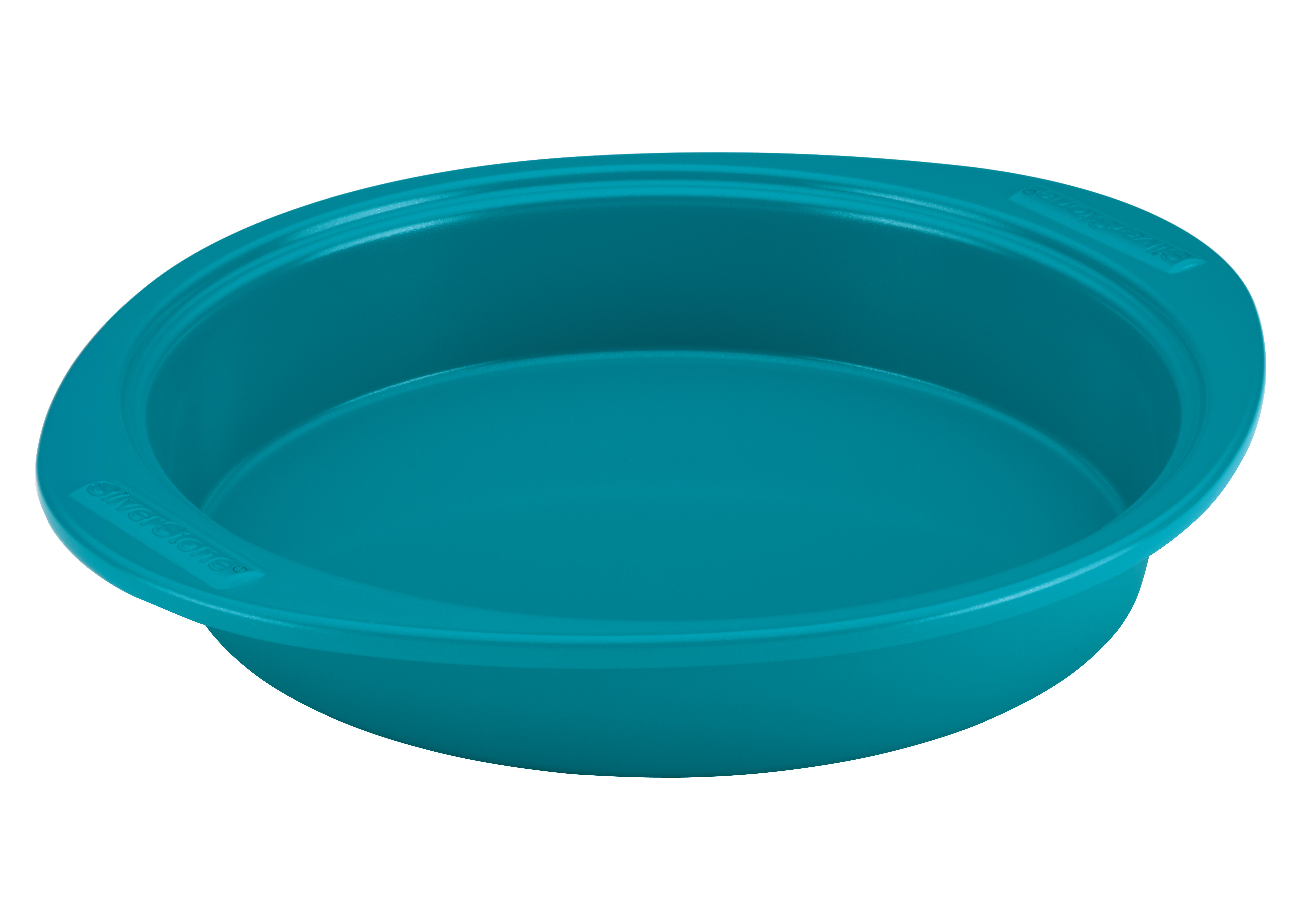 Silverstone Hybrid Ceramic Nonstick Bakeware Steel Cake Pan, 9-Inch Round, Marine Blue