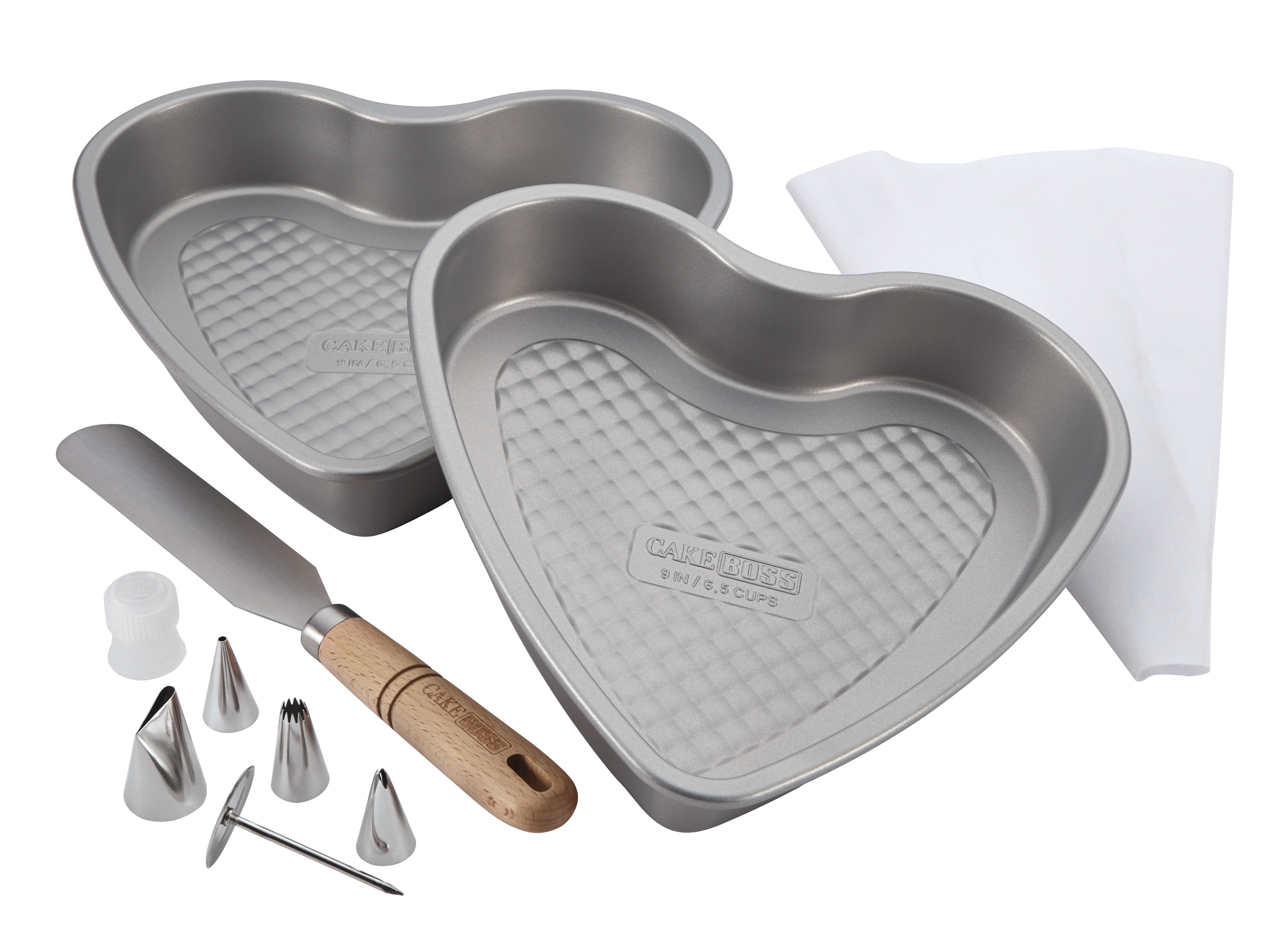 Cake Boss Professional Bakeware 10-Piece Santa and Heart Bakeware Set