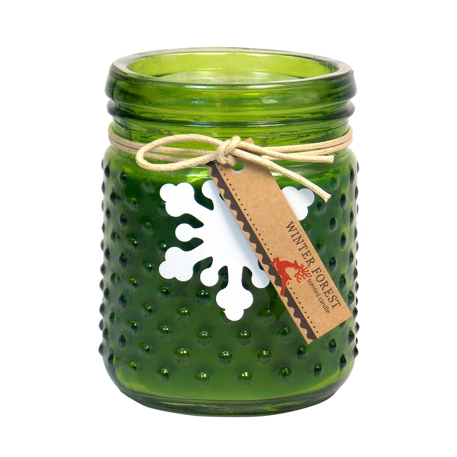 16 oz. Glass Hobnail Jar Candle Winter Forest Shop Your Way Online