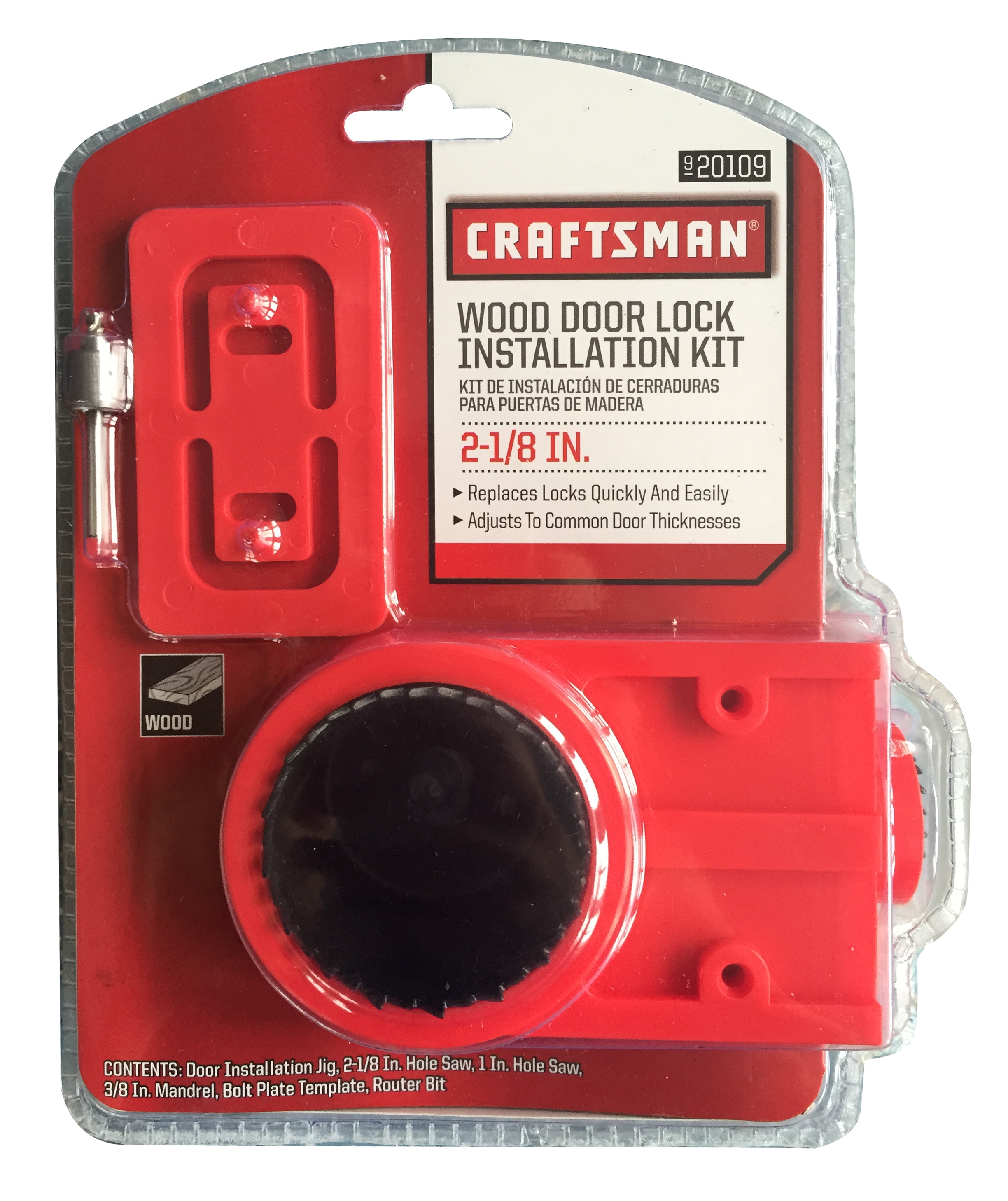 Craftsman 21/8 Wood Door Lock Installation Kit Shop Your Way Online