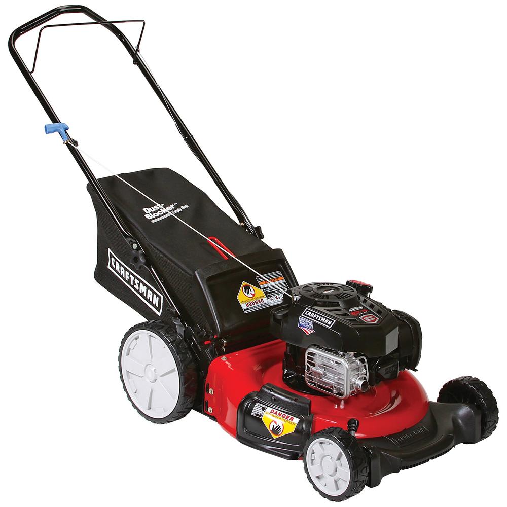 Craftsman 37471 21 163cc Briggs Stratton 3 In 1 Lawn Mower With High Rear Wheels