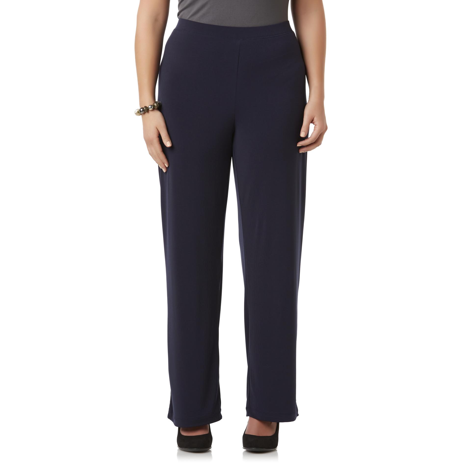 Elastic Waist Polyester Pants | Kmart.com