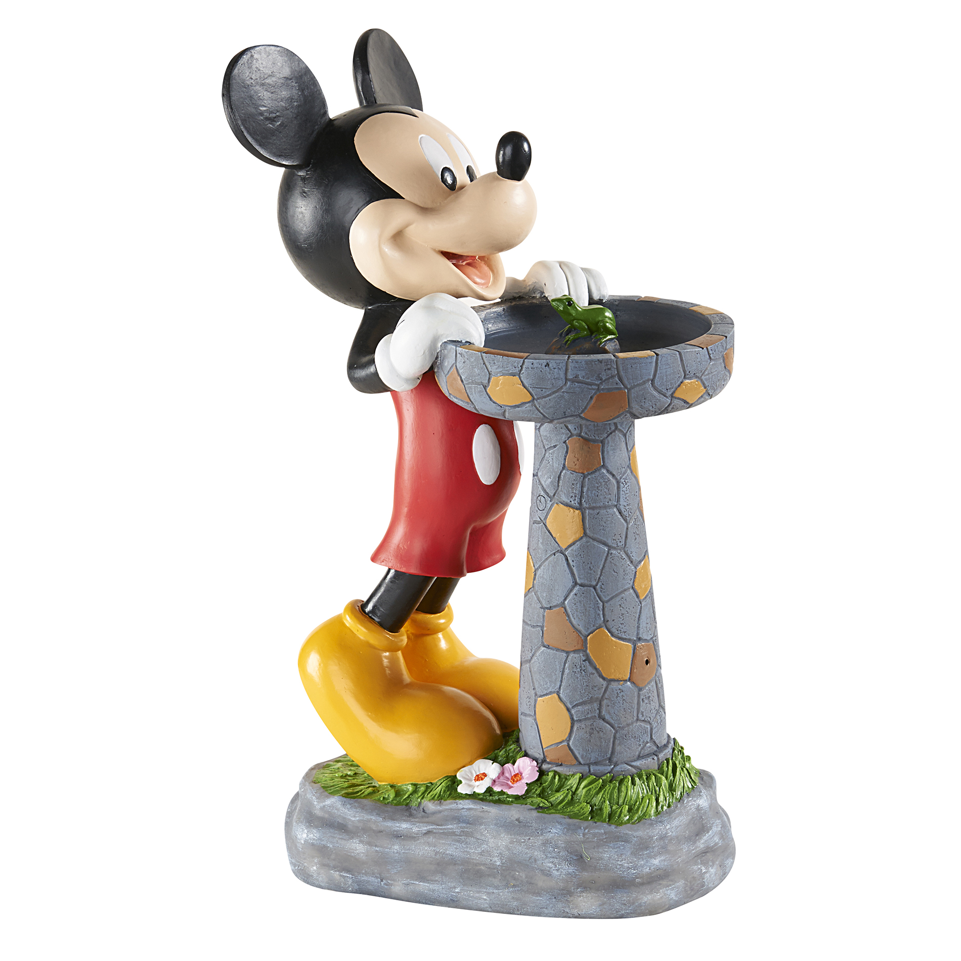 Disney Garden Motion Sensor Statue Mickey with Frog
