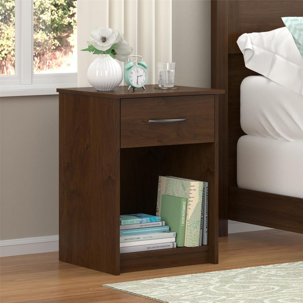 Core Night Stand with Storage Drawer  Multiple Colors