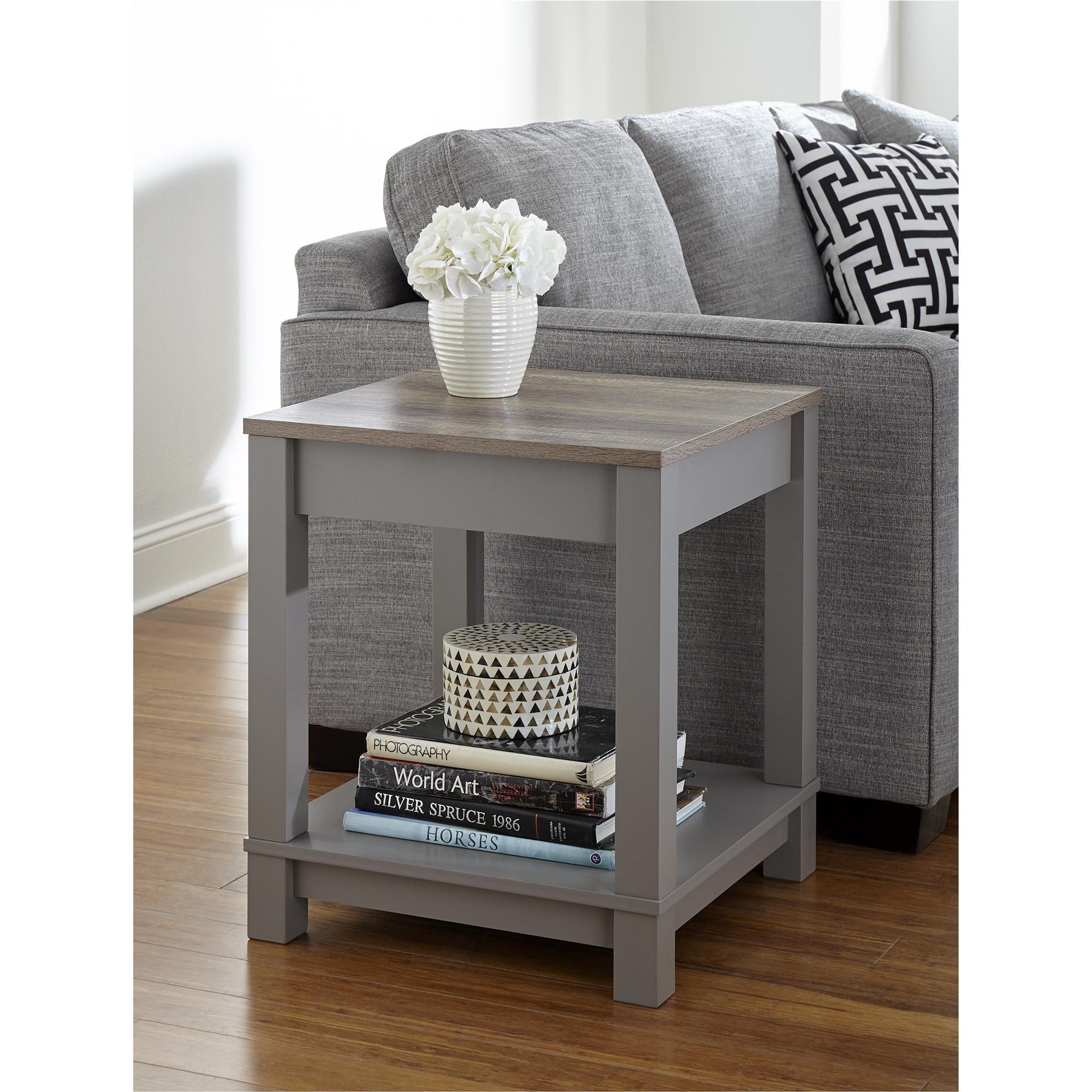 Dorel Home Furnishings Carver Gray/Sonoma Oak End Table