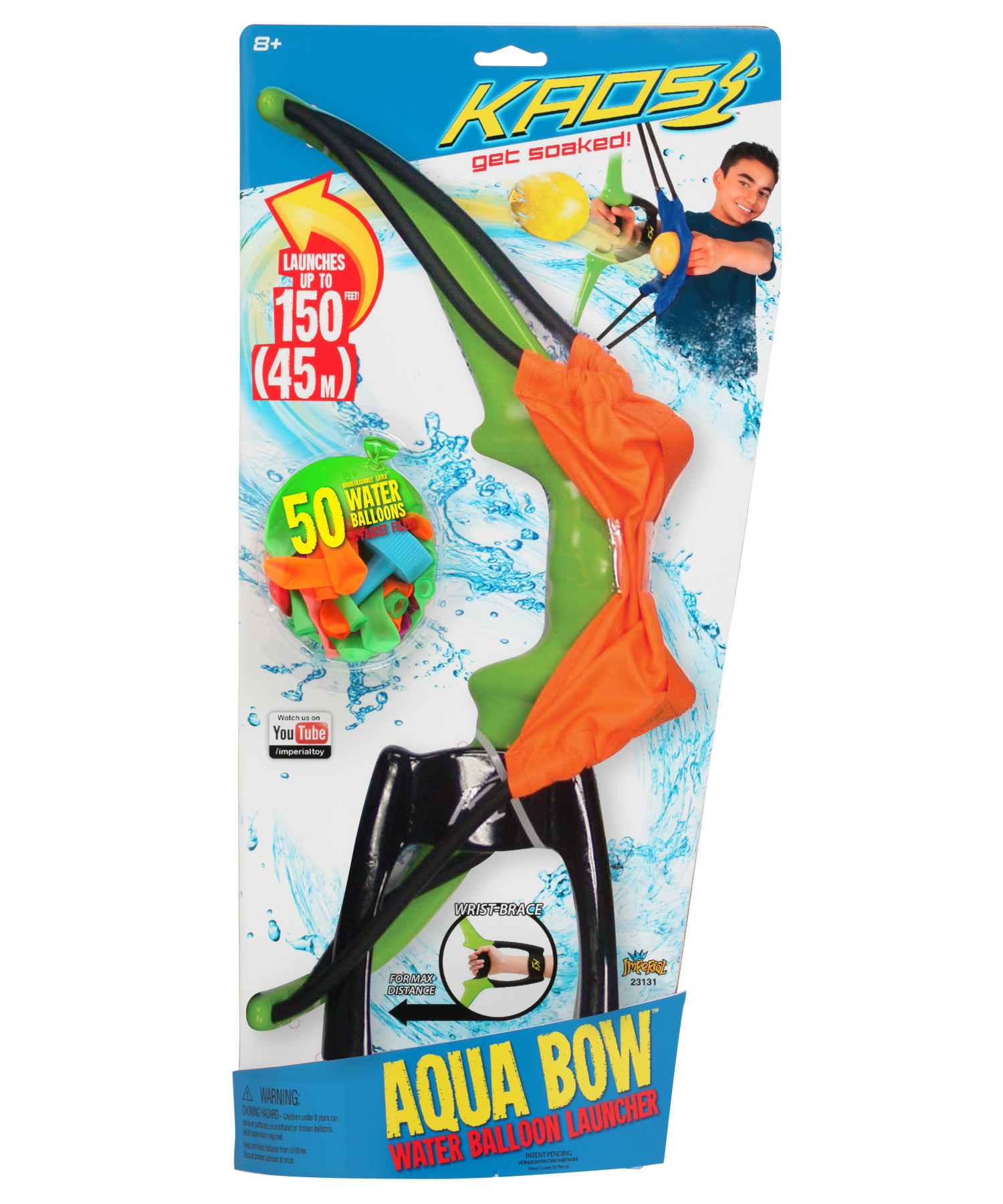 UPC 076666231317 product image for KAOS™ Aqua Bow™ Water Balloon Launcher - Green/Orange | upcitemdb.com